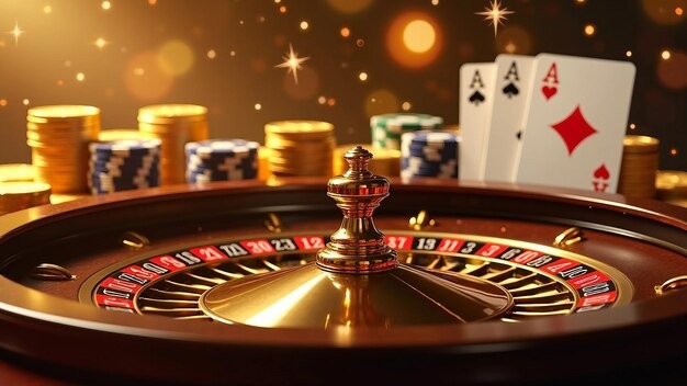Live Bandar Poker table at indomegatoto with dealer and multiple player seats